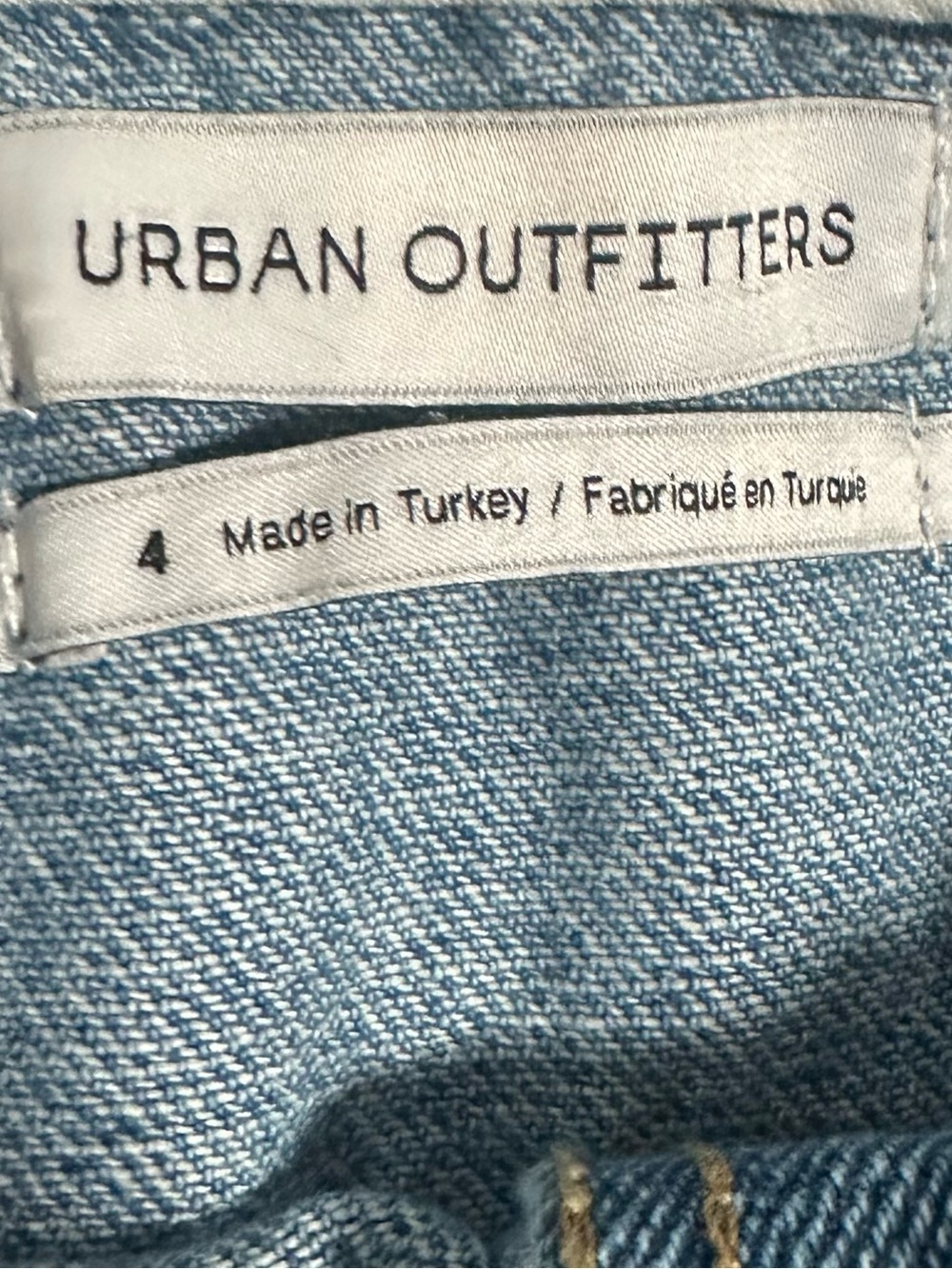 Urban Outfitters Denim Mini Dress Medium Wash Button Down 100% Cotton Size 4 - Picture 3 of 8